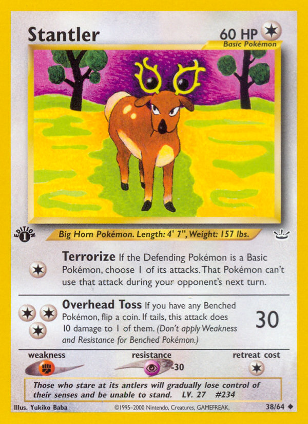 Stantler Pokémon kartı, Neo Revelation, N3 #38
