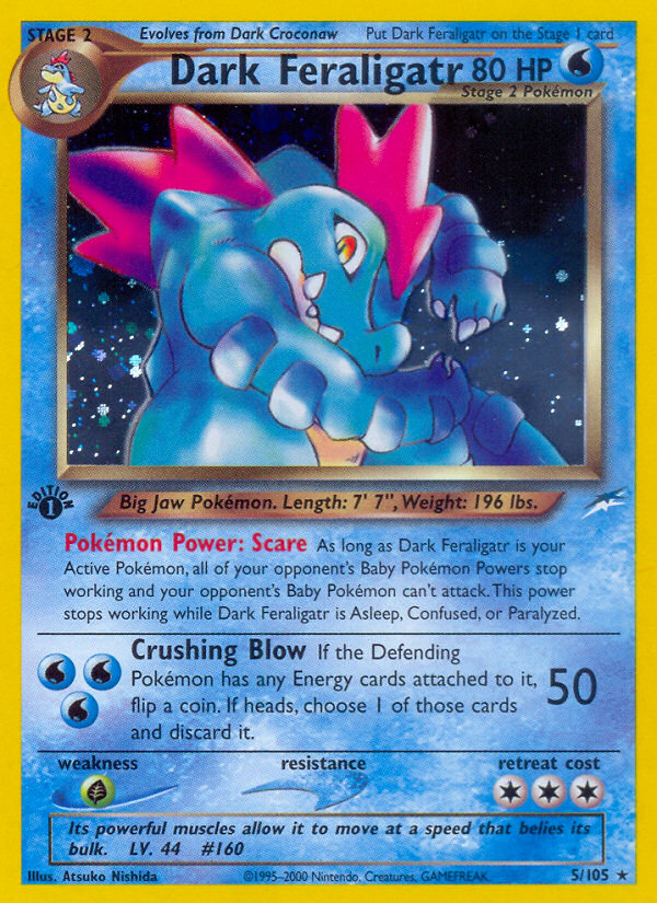 Dark Feraligatr Pokémon card, Neo Destiny, N4 #5