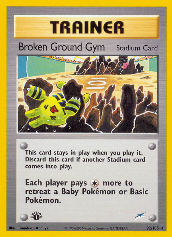 Broken Ground Gym Pokémon card, Neo Destiny, N4 #92