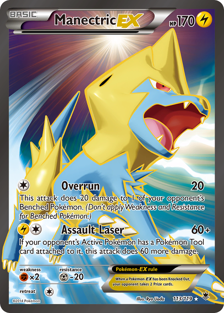 Manectric-EX Pokémon card, Phantom Forces, PHF #113