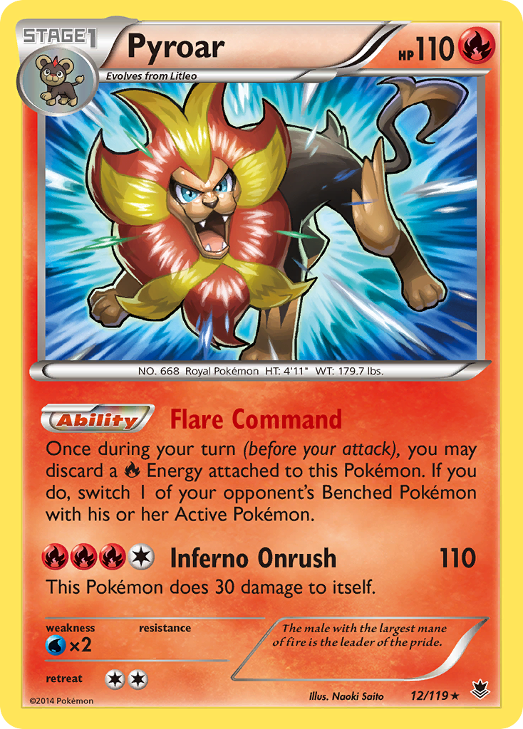 Pyroar Pokémon card, Phantom Forces, PHF #12