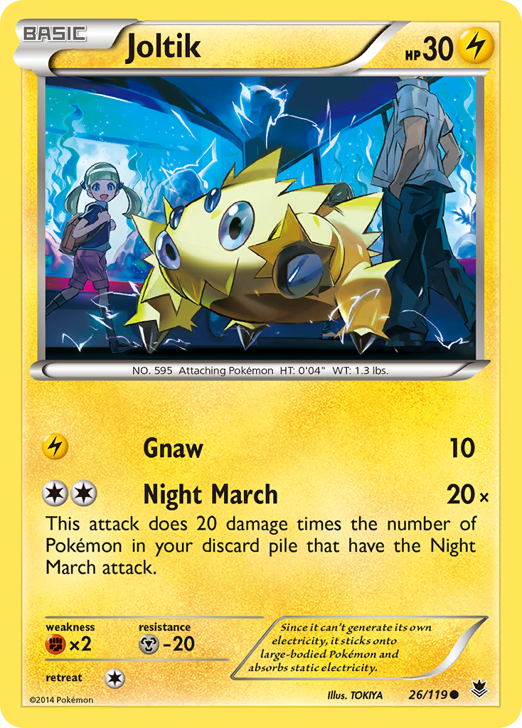 Joltik Pokémon card, Phantom Forces, PHF #26