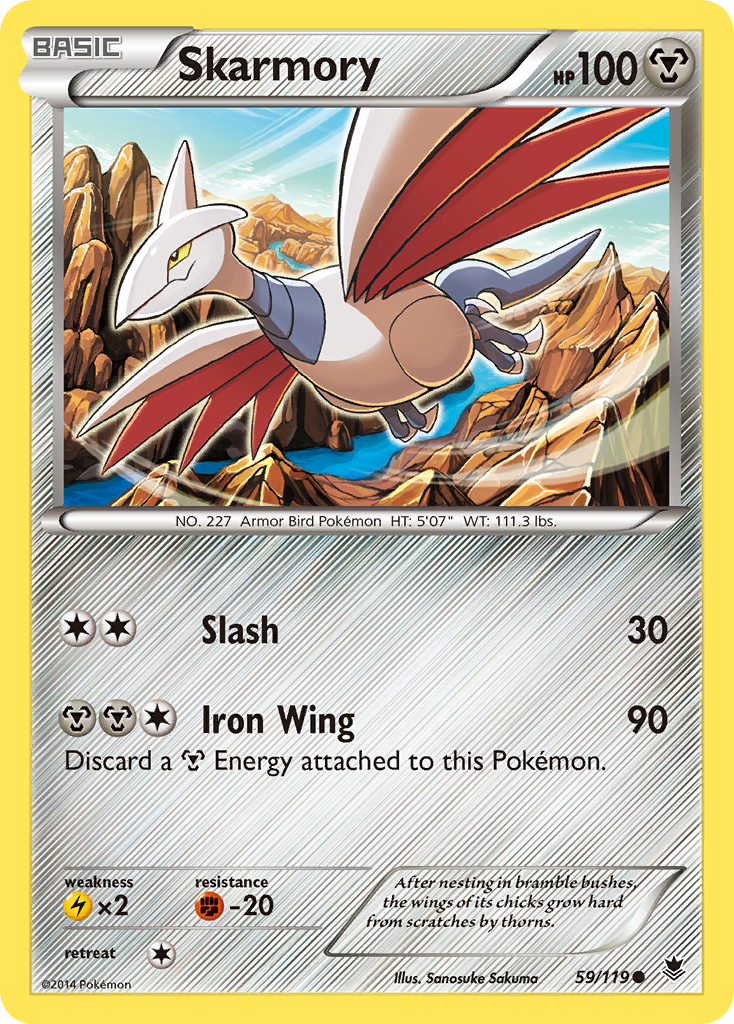 Skarmory Pokémon card, Phantom Forces, PHF #59