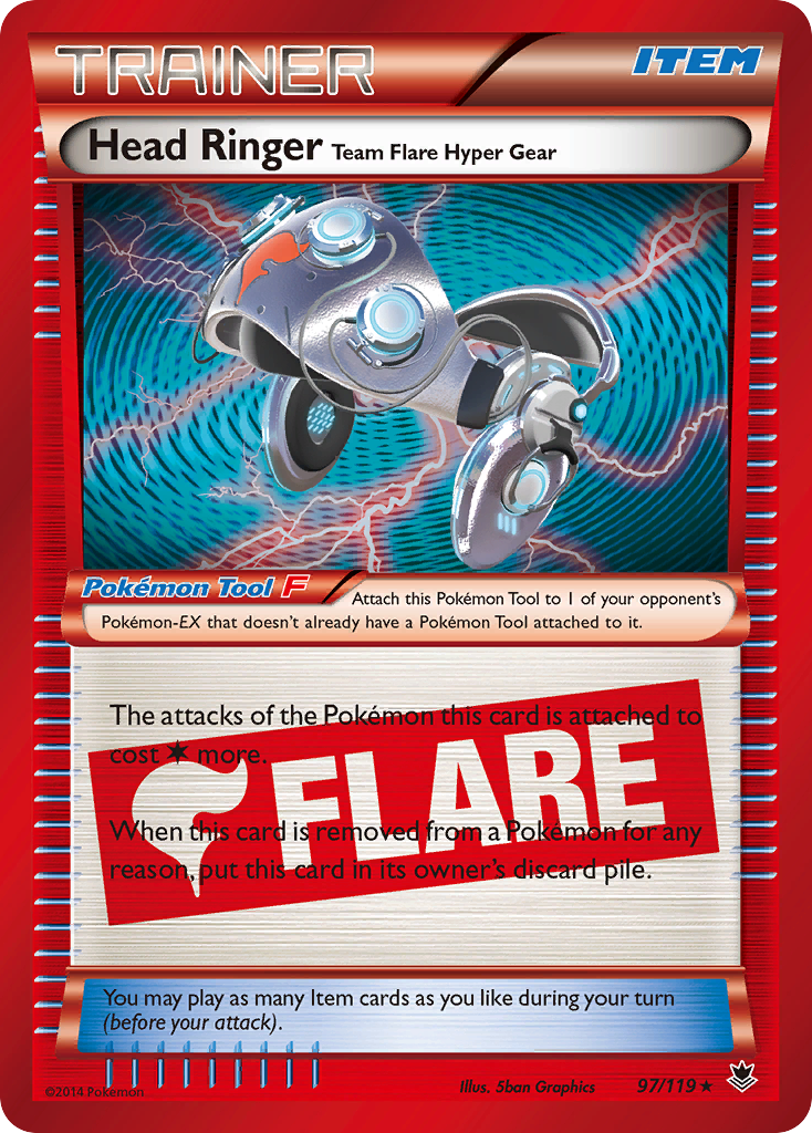 Head Ringer Team Flare Hyper Gear Pokémon kartı, Phantom Forces, PHF #97