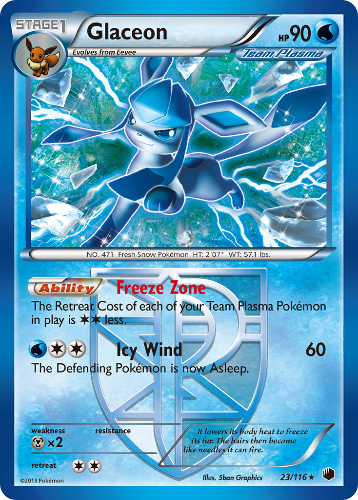Glaceon Pokémon kartı, Plasma Freeze, PLF #23