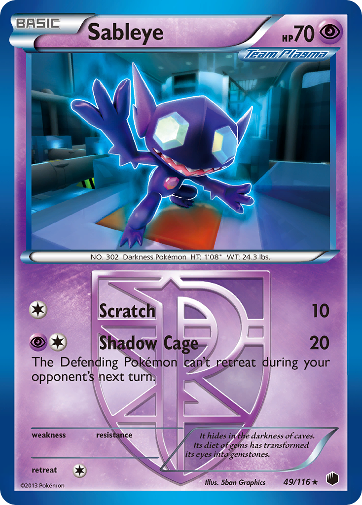 Sableye Pokémon kartı, Plasma Freeze, PLF #49