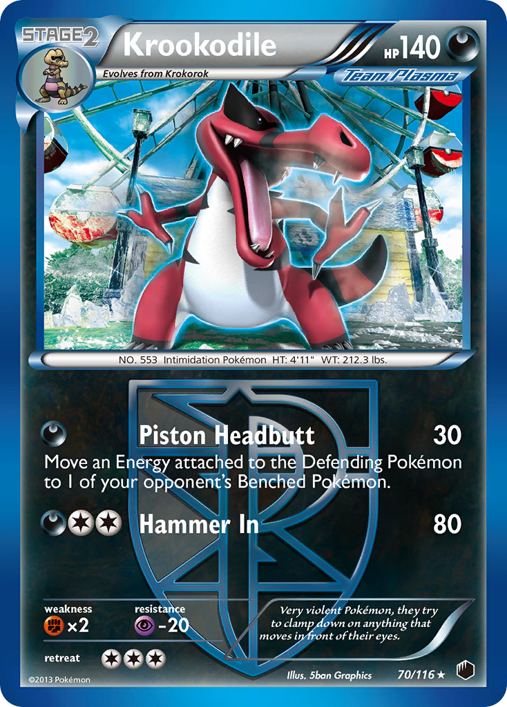 Krookodile Pokémon kartı, Plasma Freeze, PLF #70