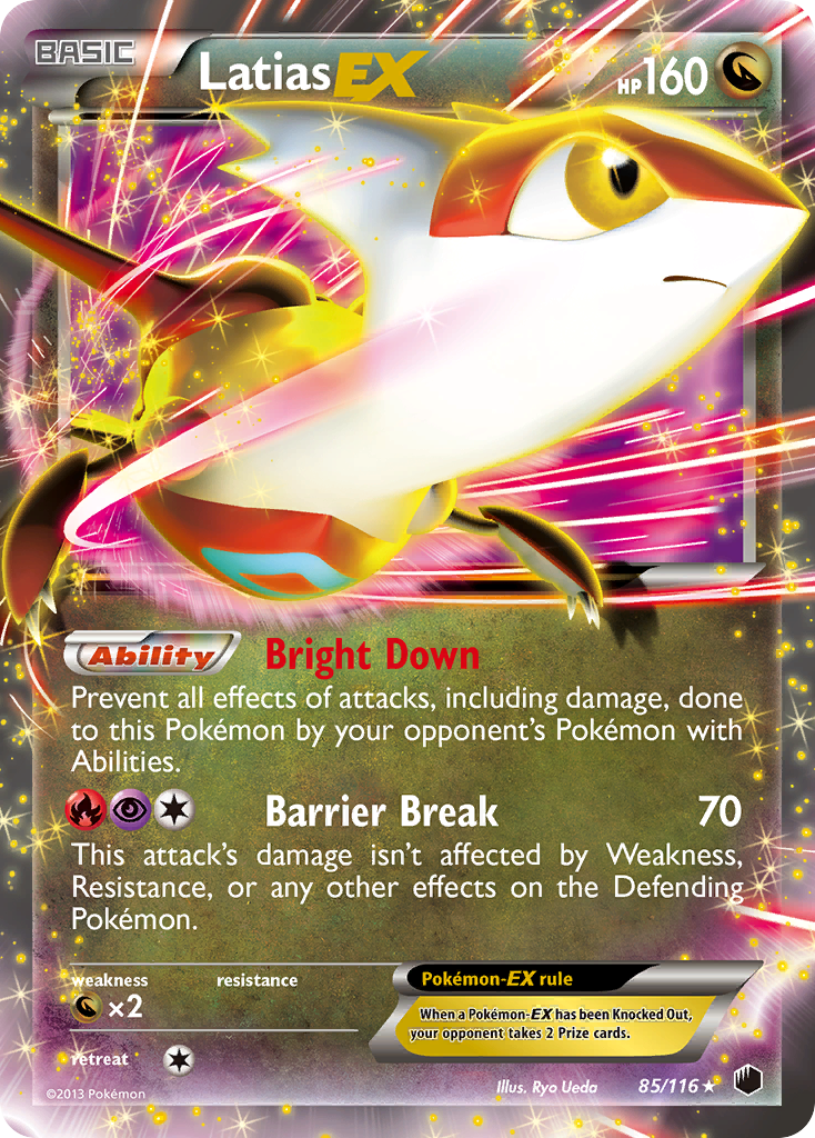 Latias-EX Pokémon card, Plasma Freeze, PLF #85