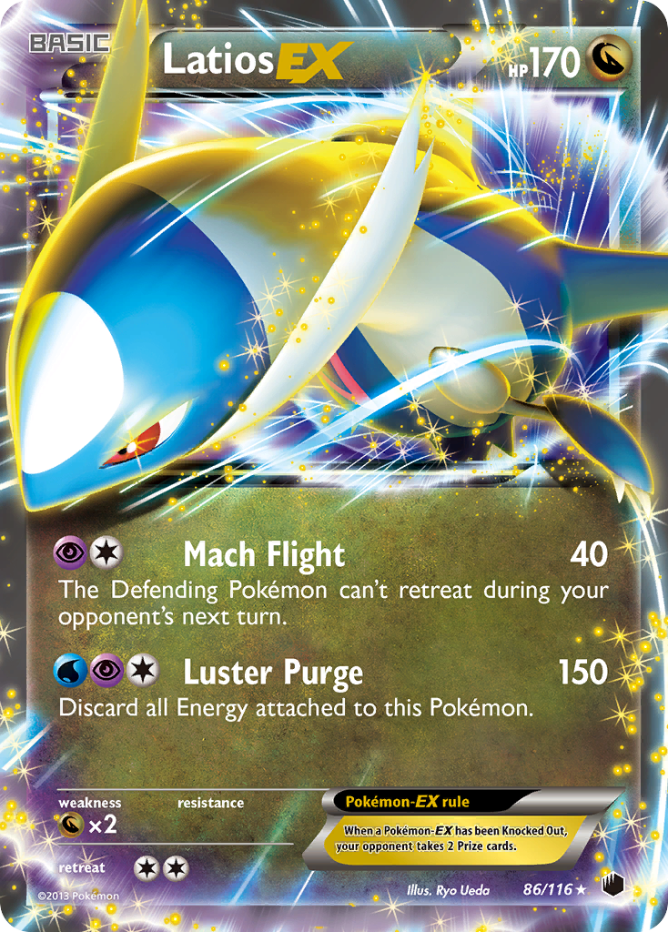 Latios-EX Pokémon card, Plasma Freeze, PLF #86