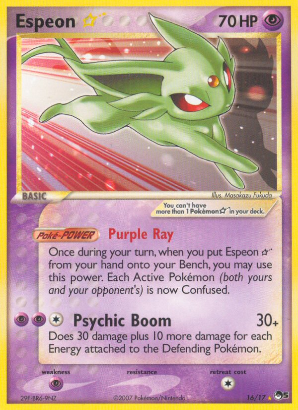 Espeon ★ Pokémon kartı, POP Series 5, POP5 #16
