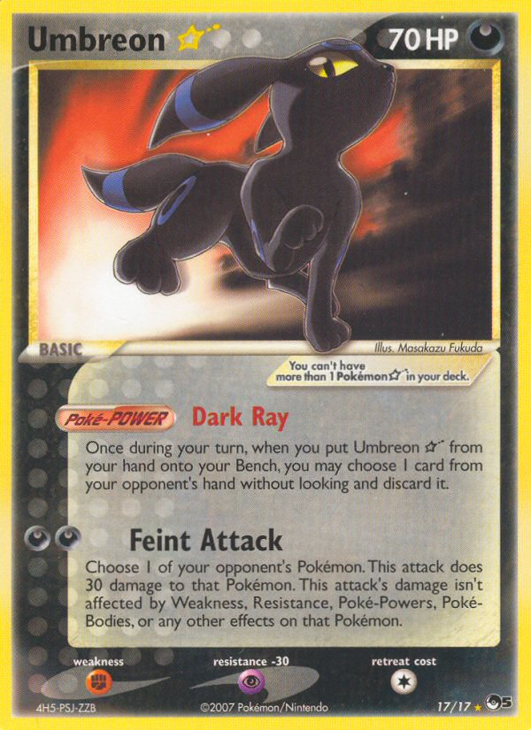Umbreon ★ Pokémon kartı, POP Series 5, POP5 #17