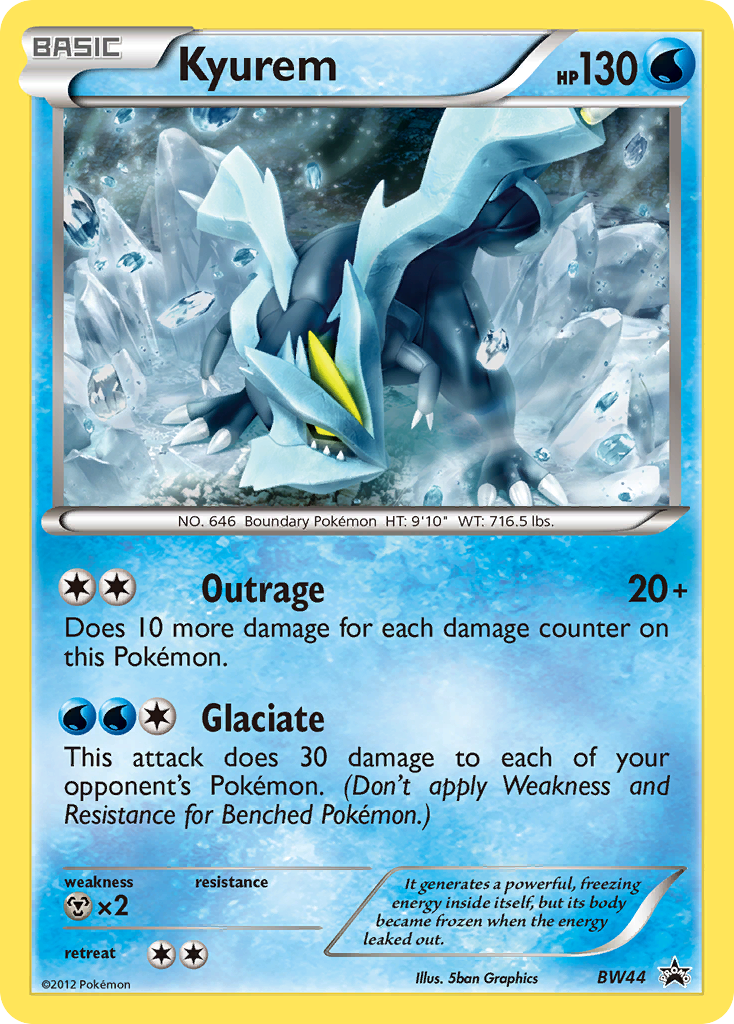 Kyurem Pokémon card, BW Black Star Promos, PR-BLW #BW44