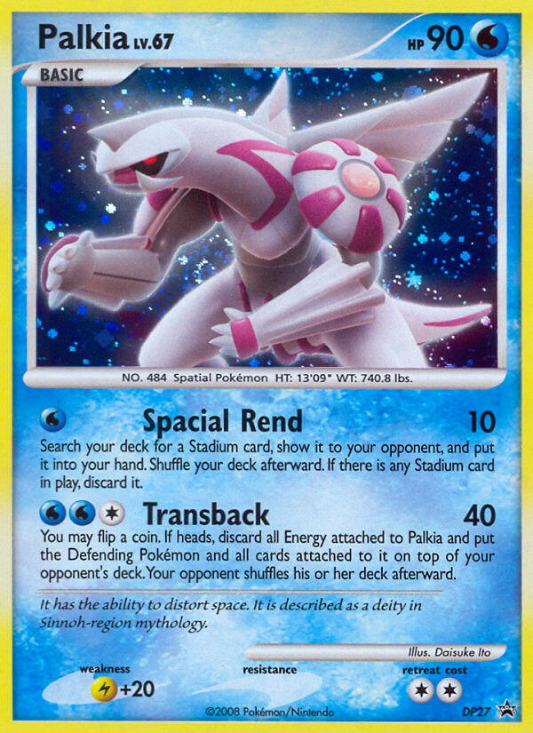 Palkia Pokémon card, DP Black Star Promos, PR-DPP #DP27