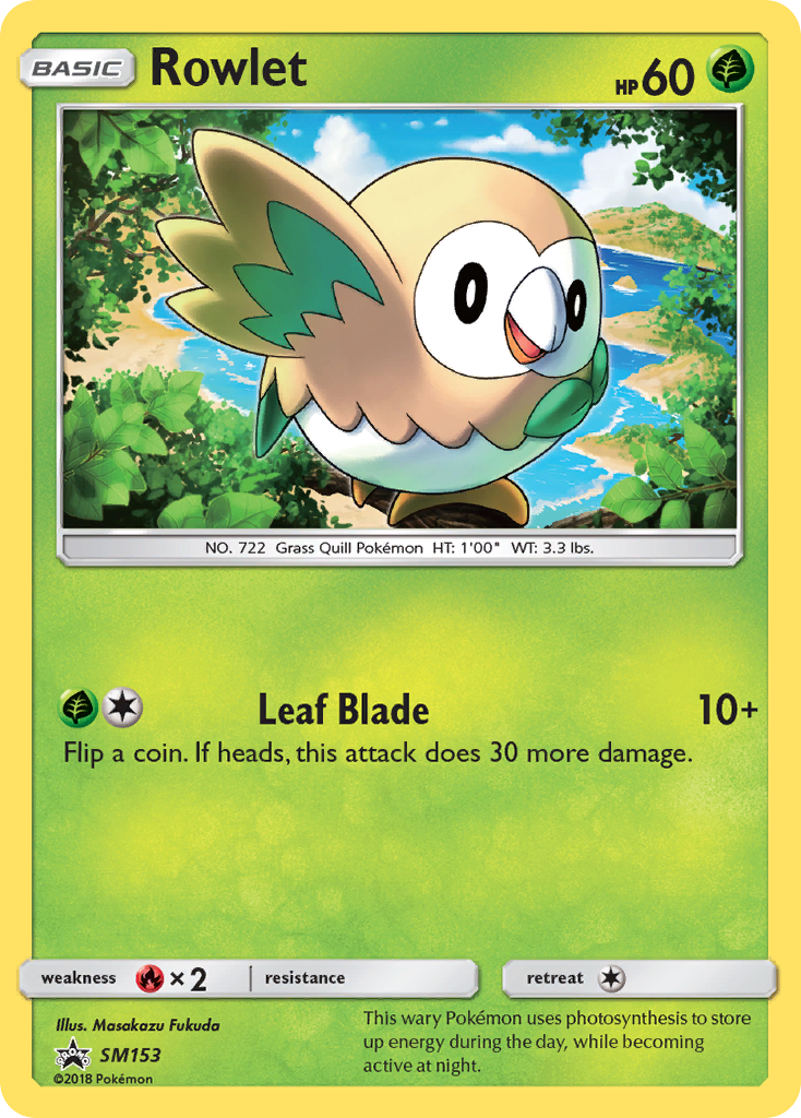 Rowlet Pokémon kartı, SM Black Star Promos, PR-SM #SM153