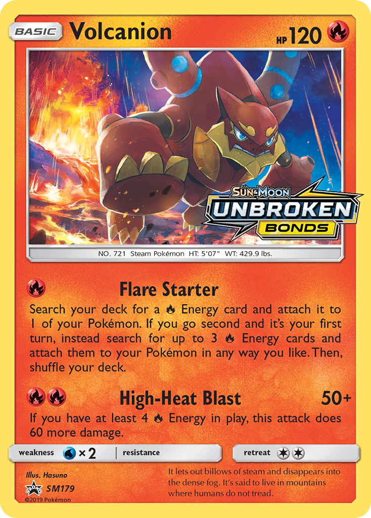 Volcanion Pokémon kartı, SM Black Star Promos, PR-SM #SM179