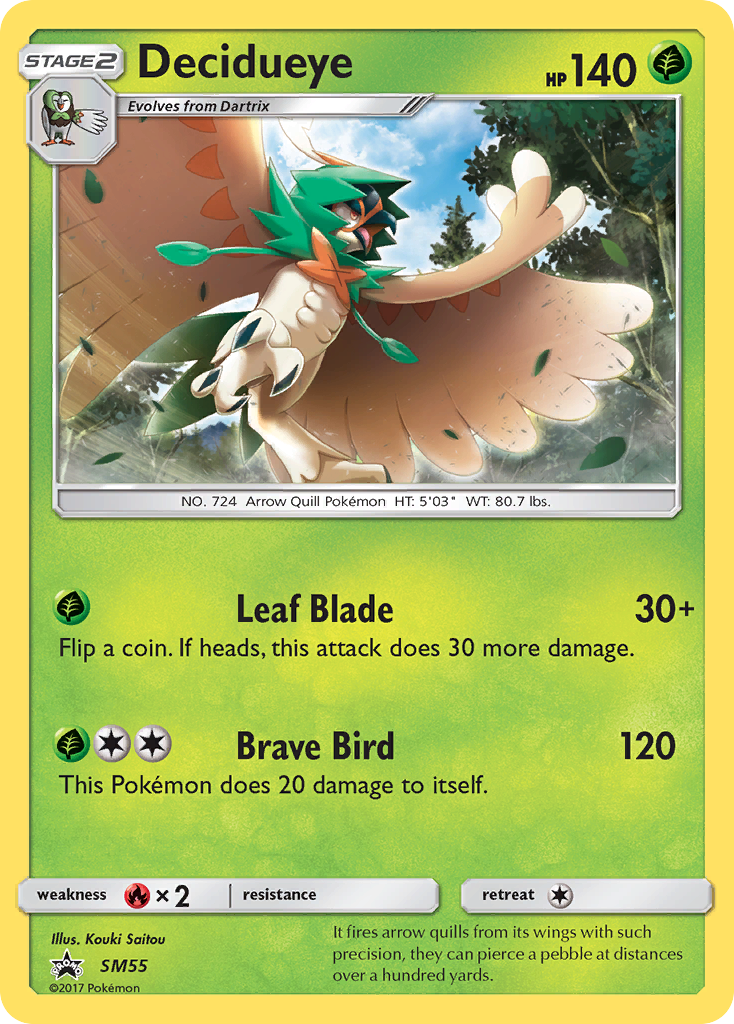 Decidueye Pokémon kartı, SM Black Star Promos, PR-SM #SM55