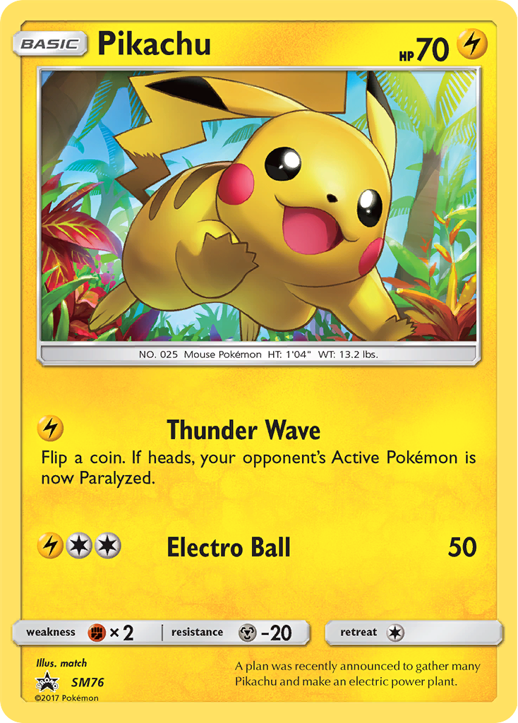 Pikachu Pokémon kartı, SM Black Star Promos, PR-SM #SM76