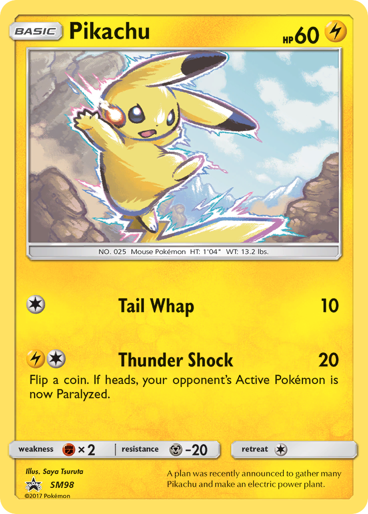 Pikachu Pokémon kartı, SM Black Star Promos, PR-SM #SM98
