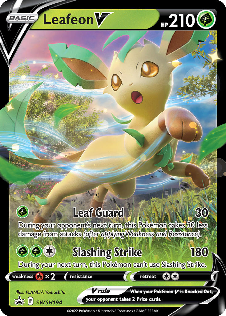 Leafeon V Pokémon kartı, SWSH Black Star Promos, PR-SW #SWSH194