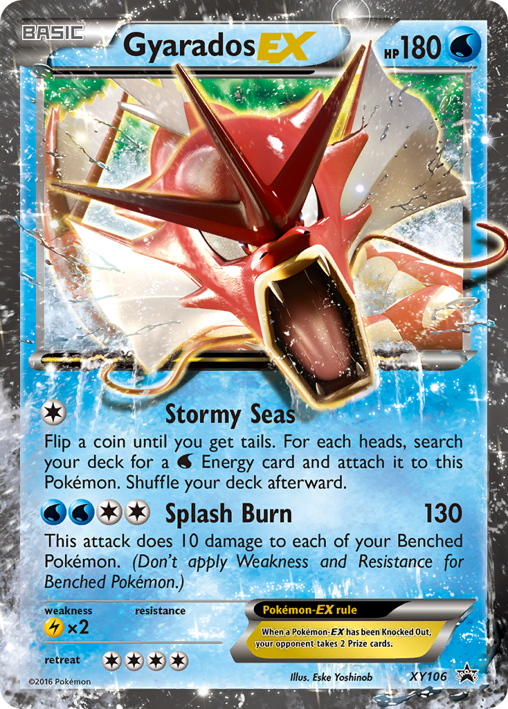 Gyarados-EX Pokémon card, XY Black Star Promos, PR-XY #XY106