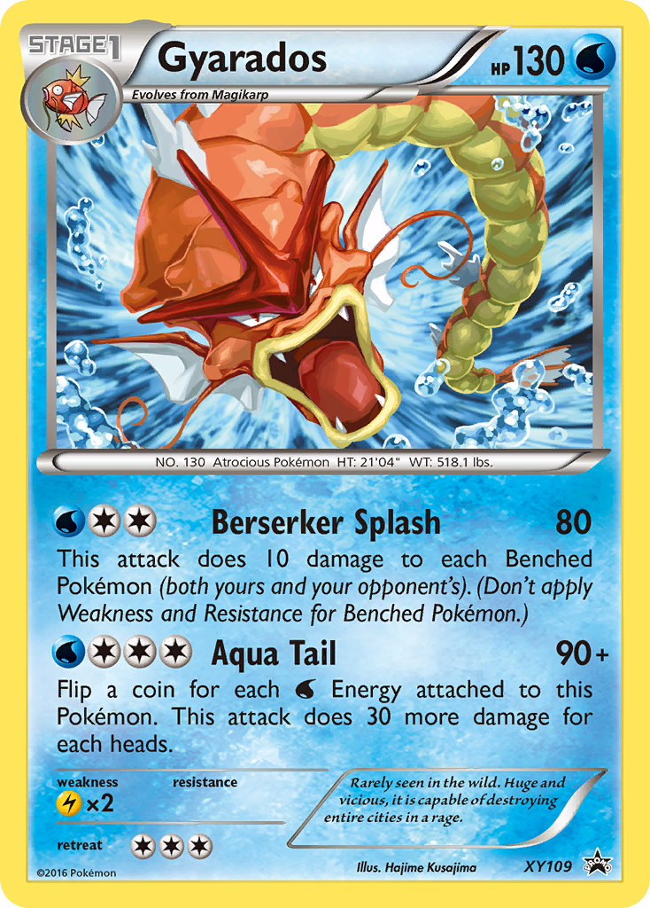 Gyarados Pokémon card, XY Black Star Promos, PR-XY #XY109