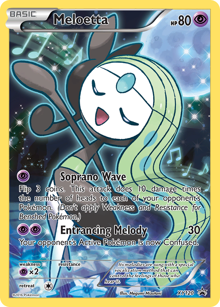 Meloetta Pokémon card, XY Black Star Promos, PR-XY #XY120