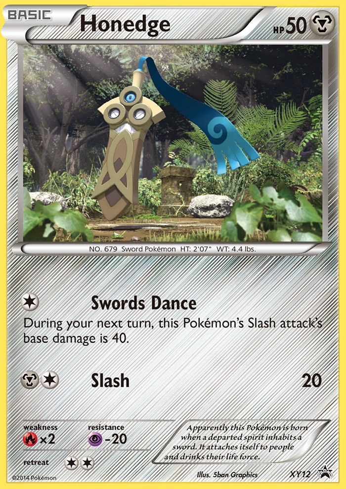 Honedge Pokémon card, XY Black Star Promos, PR-XY #XY12