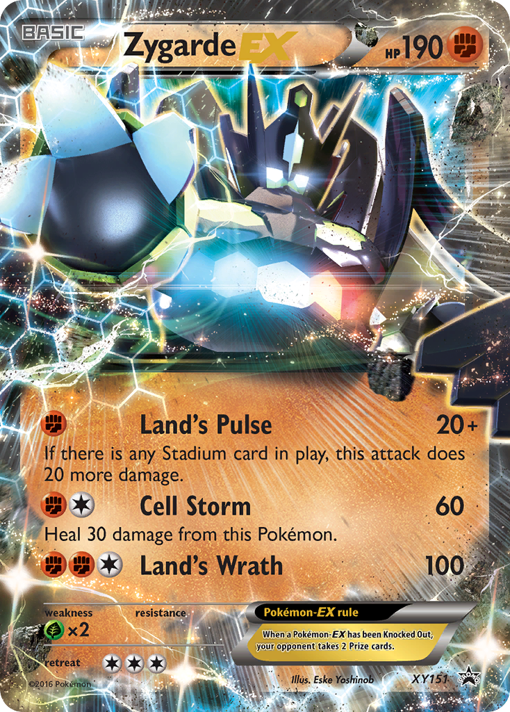 Zygarde-EX Pokémon card, XY Black Star Promos, PR-XY #XY151