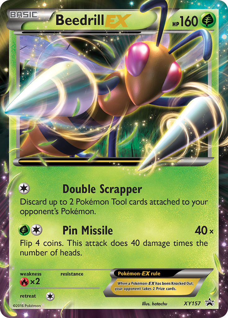 Beedrill-EX Pokémon card, XY Black Star Promos, PR-XY #XY157