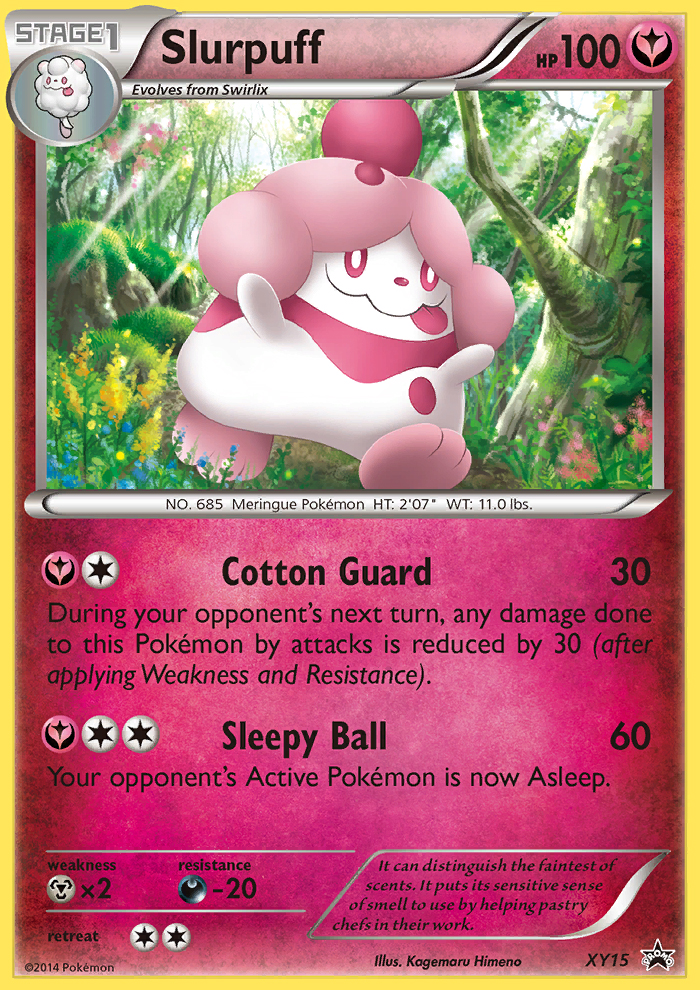 Slurpuff Pokémon card, XY Black Star Promos, PR-XY #XY15