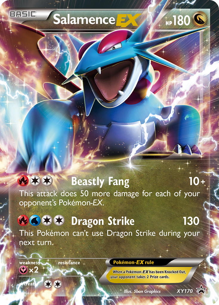 Salamence-EX Pokémon card, XY Black Star Promos, PR-XY #XY170