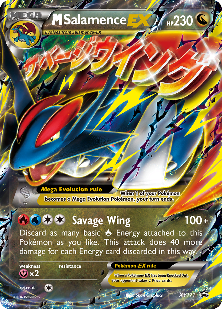 M Salamence-EX Pokémon card, XY Black Star Promos, PR-XY #XY171