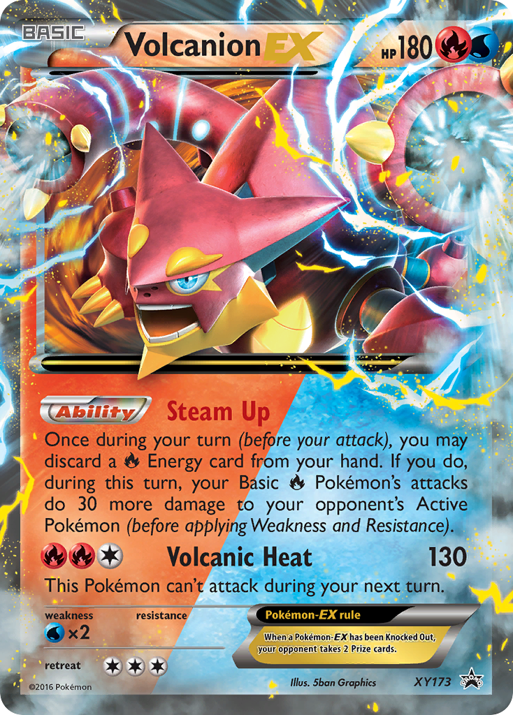 Volcanion-EX Pokémon card, XY Black Star Promos, PR-XY #XY173