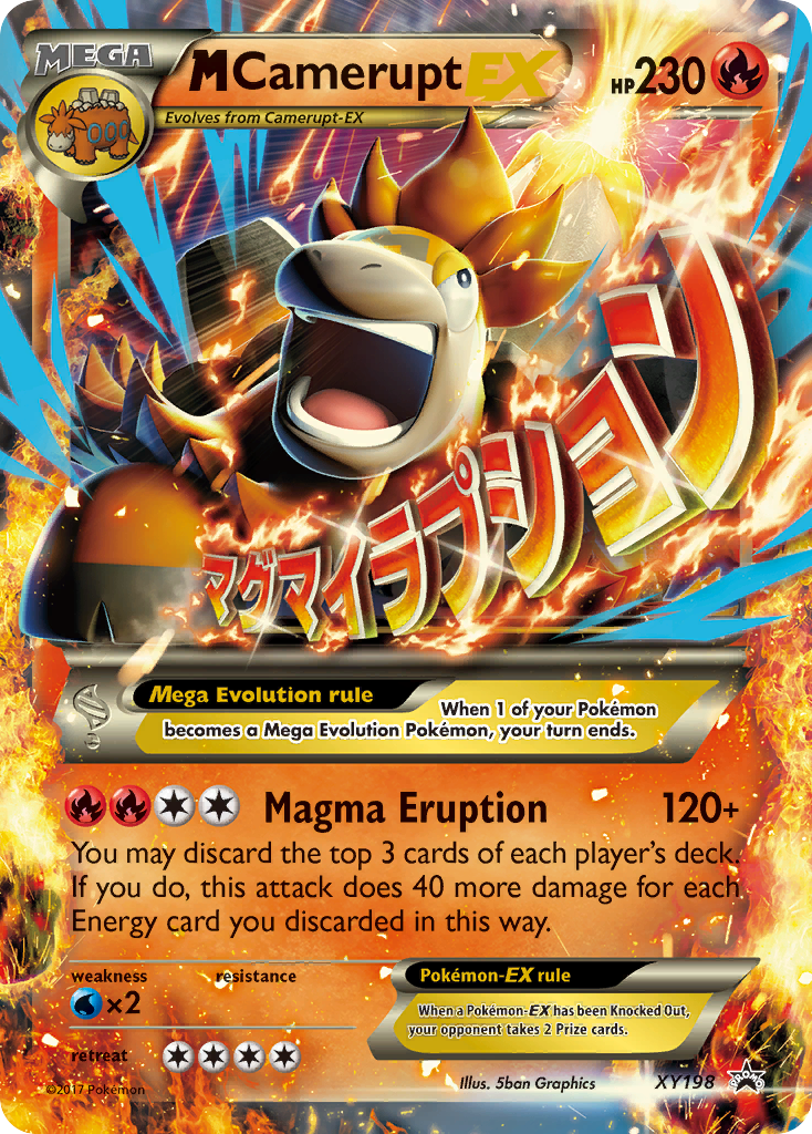 M Camerupt-EX Pokémon card, XY Black Star Promos, PR-XY #XY198