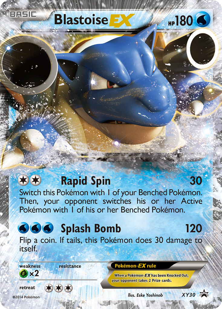 Blastoise-EX Pokémon card, XY Black Star Promos, PR-XY #XY30
