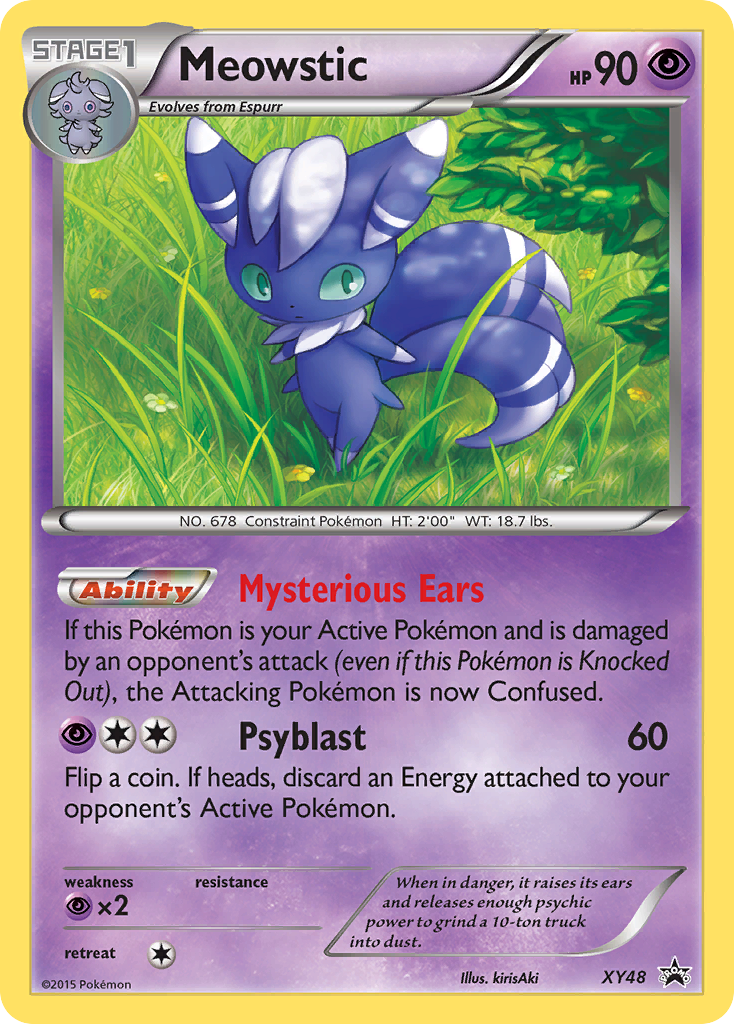 Meowstic Pokémon card, XY Black Star Promos, PR-XY #XY48