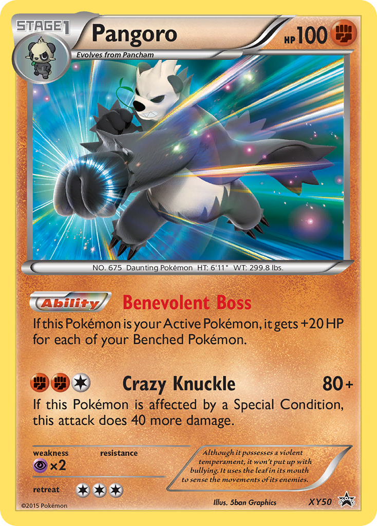 Pangoro Pokémon card, XY Black Star Promos, PR-XY #XY50