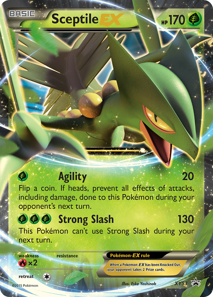 Sceptile-EX Pokémon card, XY Black Star Promos, PR-XY #XY53