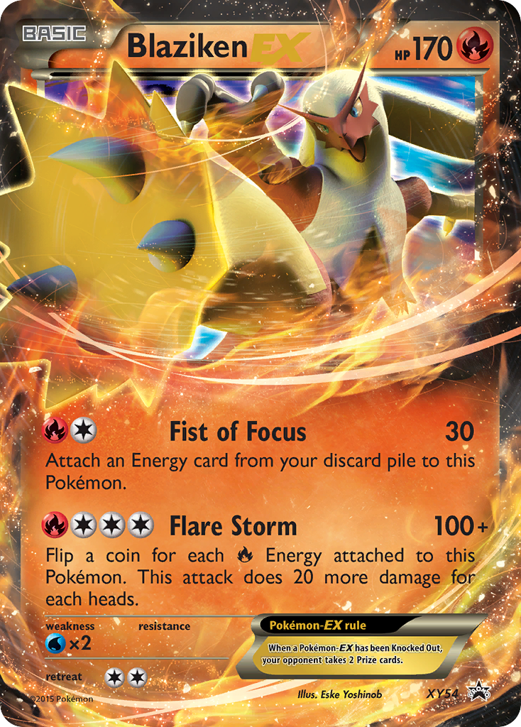 Blaziken-EX Pokémon card, XY Black Star Promos, PR-XY #XY54