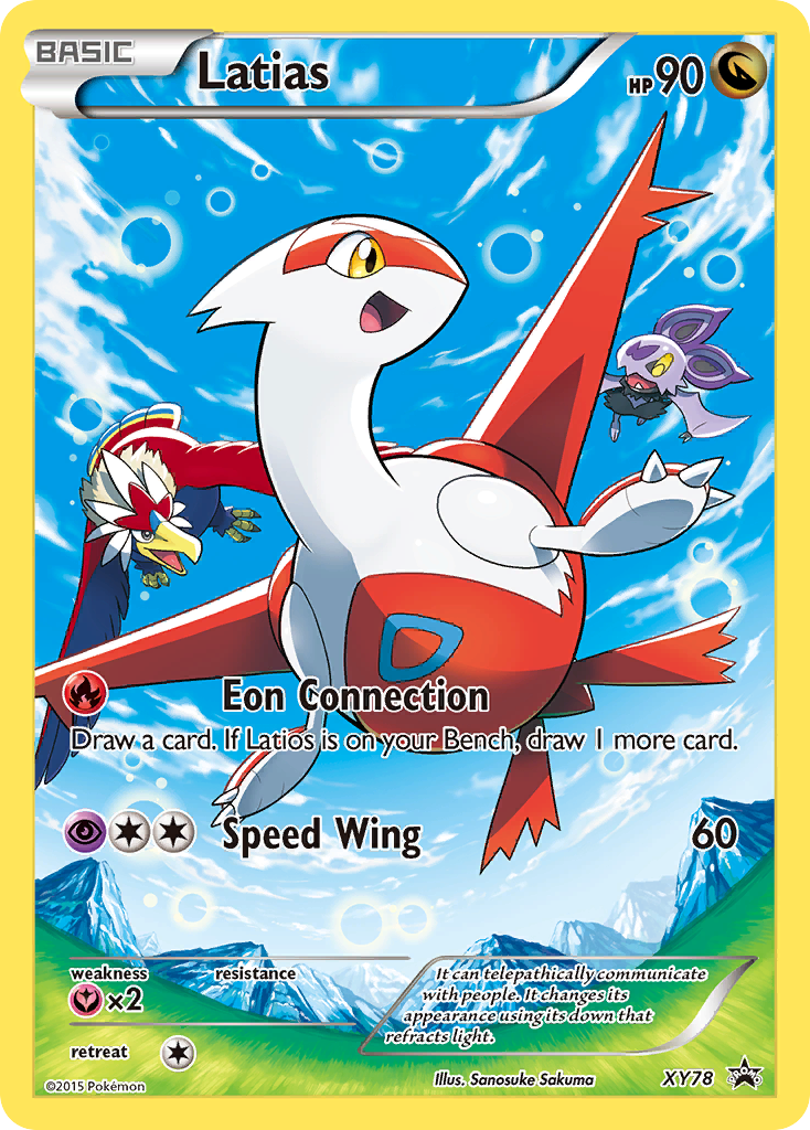 Latias Pokémon card, XY Black Star Promos, PR-XY #XY78
