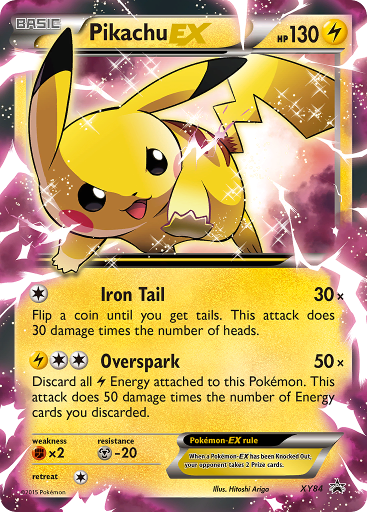 Pikachu-EX Pokémon card, XY Black Star Promos, PR-XY #XY84