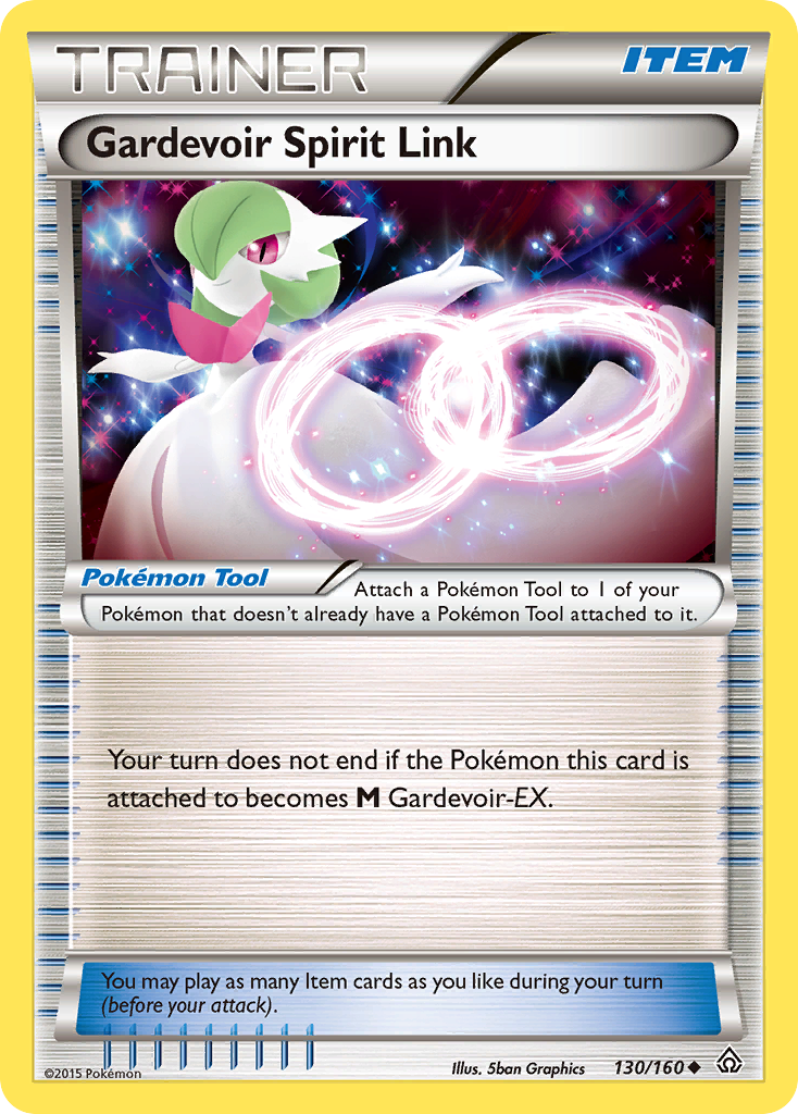 Gardevoir Spirit Link Pokémon card, Primal Clash, PRC #130