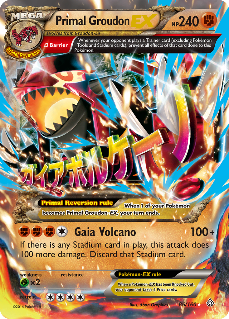 Primal Groudon-EX Pokémon card, Primal Clash, PRC #86