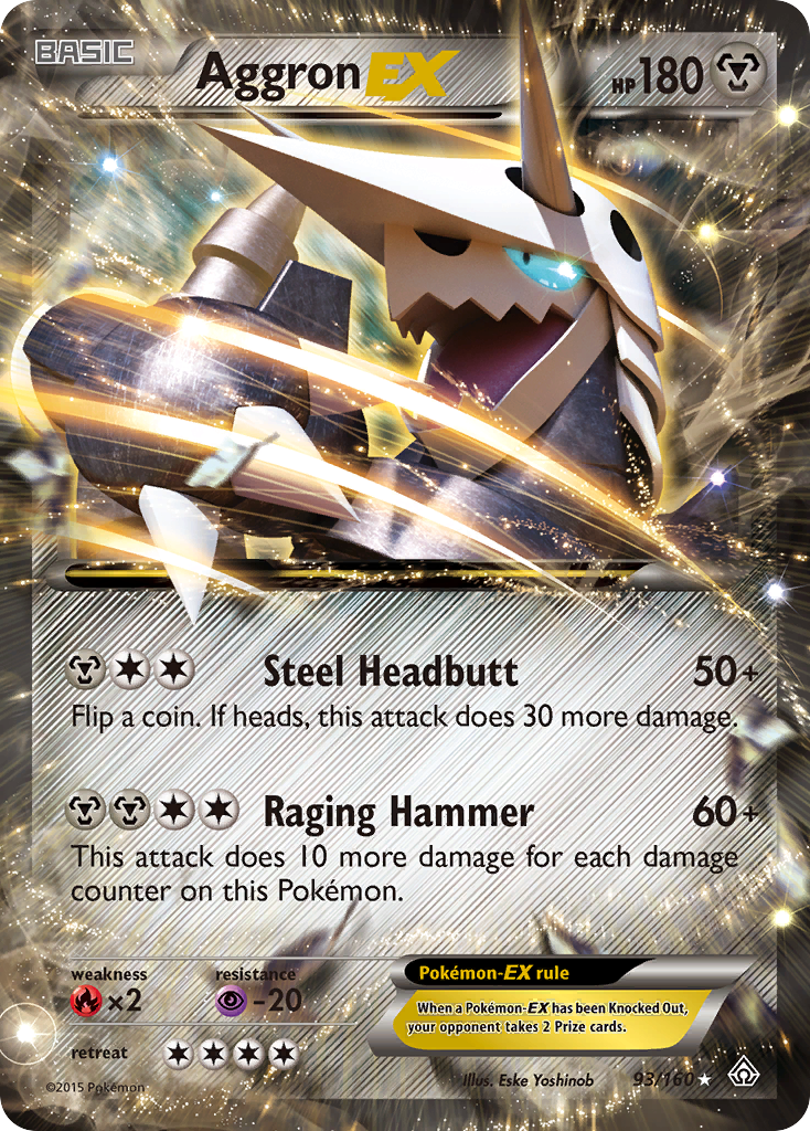 Aggron-EX Pokémon card, Primal Clash, PRC #93