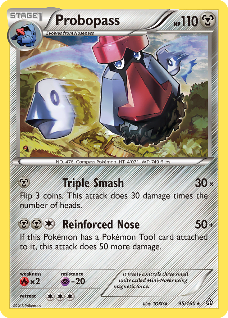 Probopass Pokémon card, Primal Clash, PRC #95