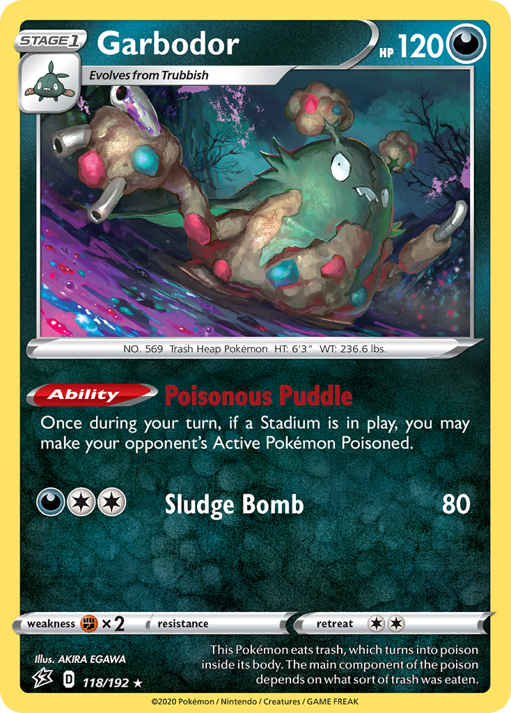 Garbodor Pokémon kartı, Rebel Clash, RCL #118