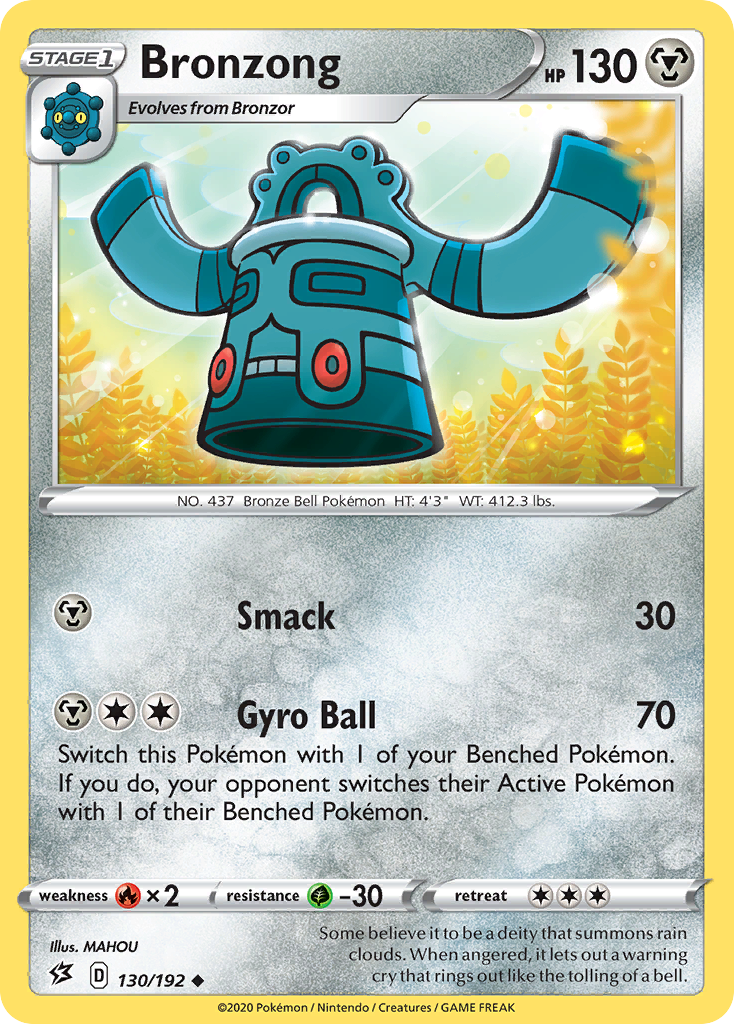 Bronzong Pokémon kartı, Rebel Clash, RCL #130