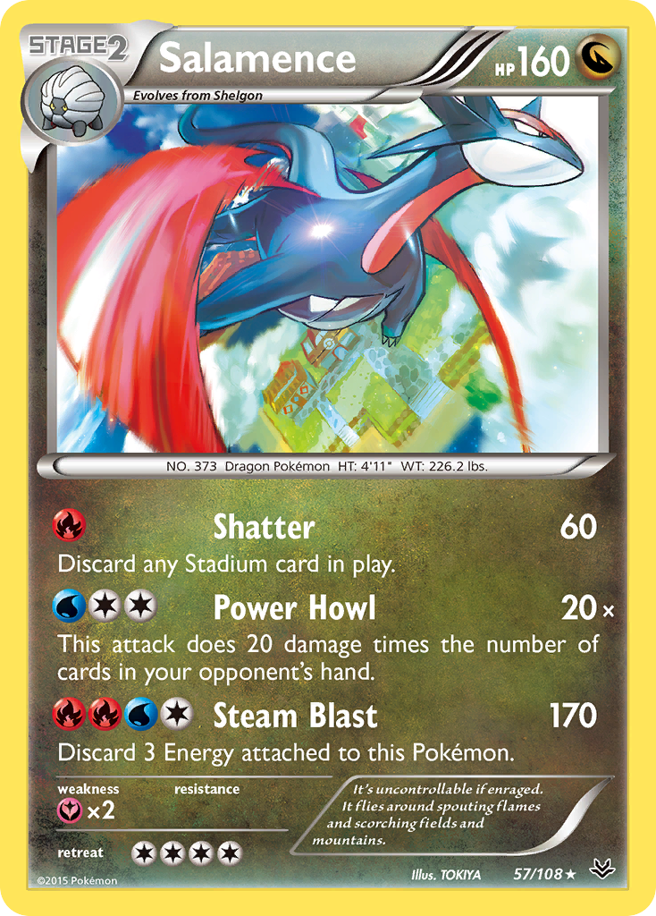 Salamence Pokémon kartı, Roaring Skies, ROS #57