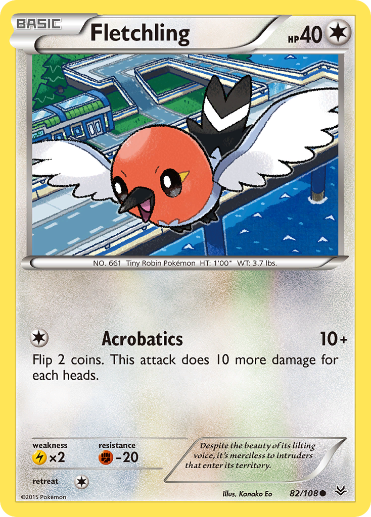 Fletchling Pokémon kartı, Roaring Skies, ROS #82
