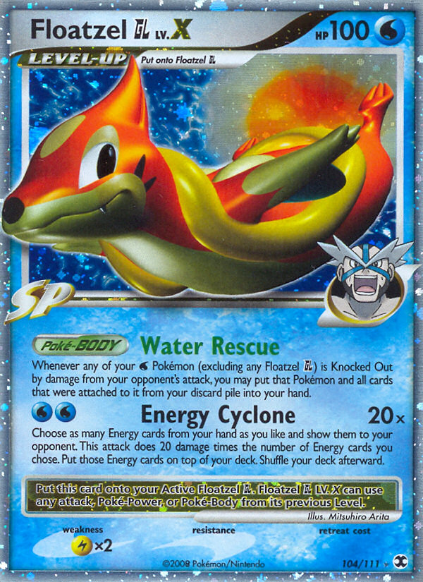 Floatzel GL LV.X Pokémon kartı, Rising Rivals, RR #104